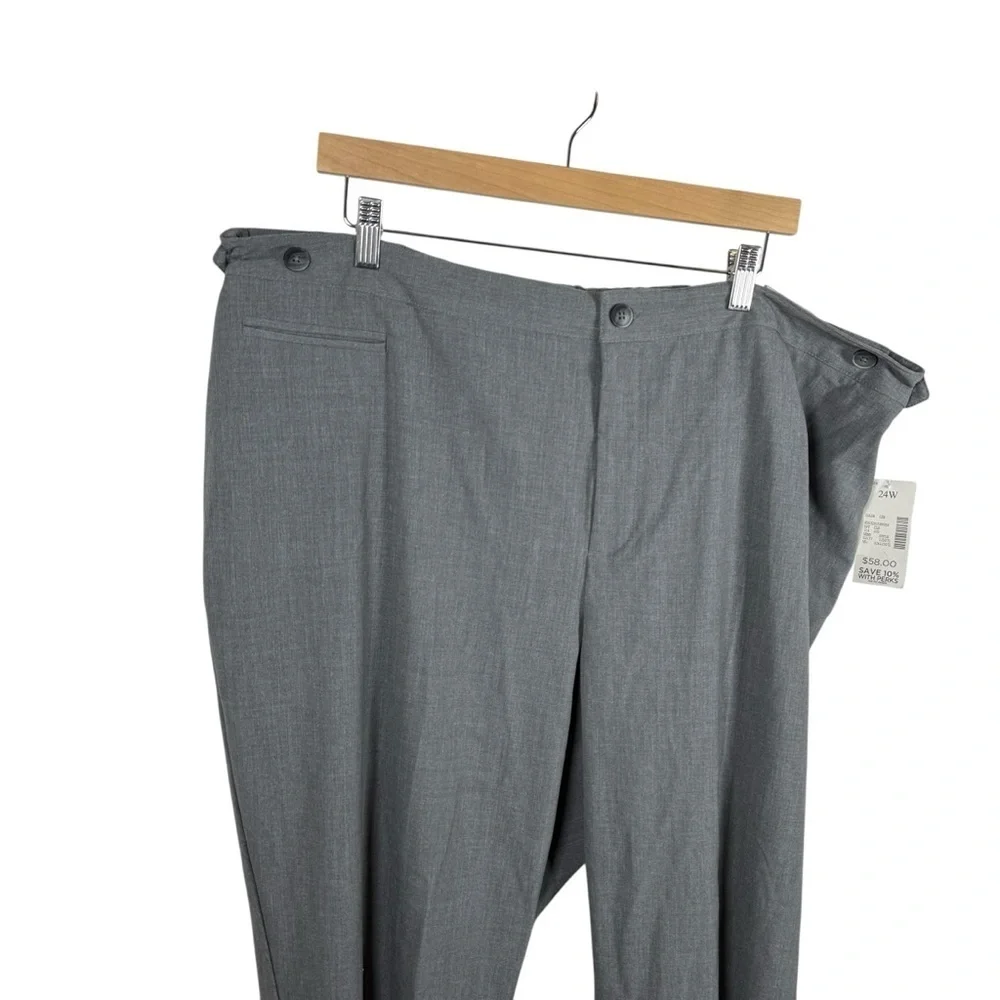 NWT Catherine’s Plus Jayne Straight Leg Pants in Grey Size 24W